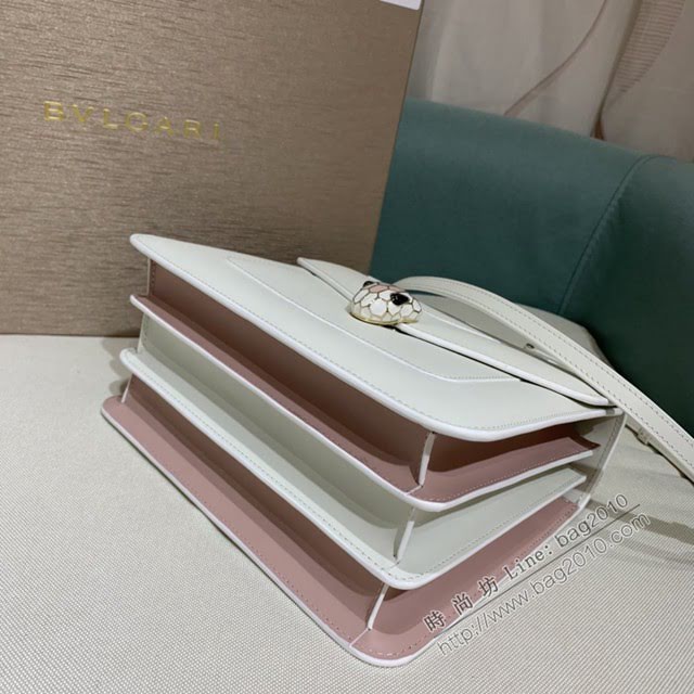 Bvlgari女包 寶格麗三層新品白色肩背女包 Serpenti Forever手提包 B289835  fyd1567